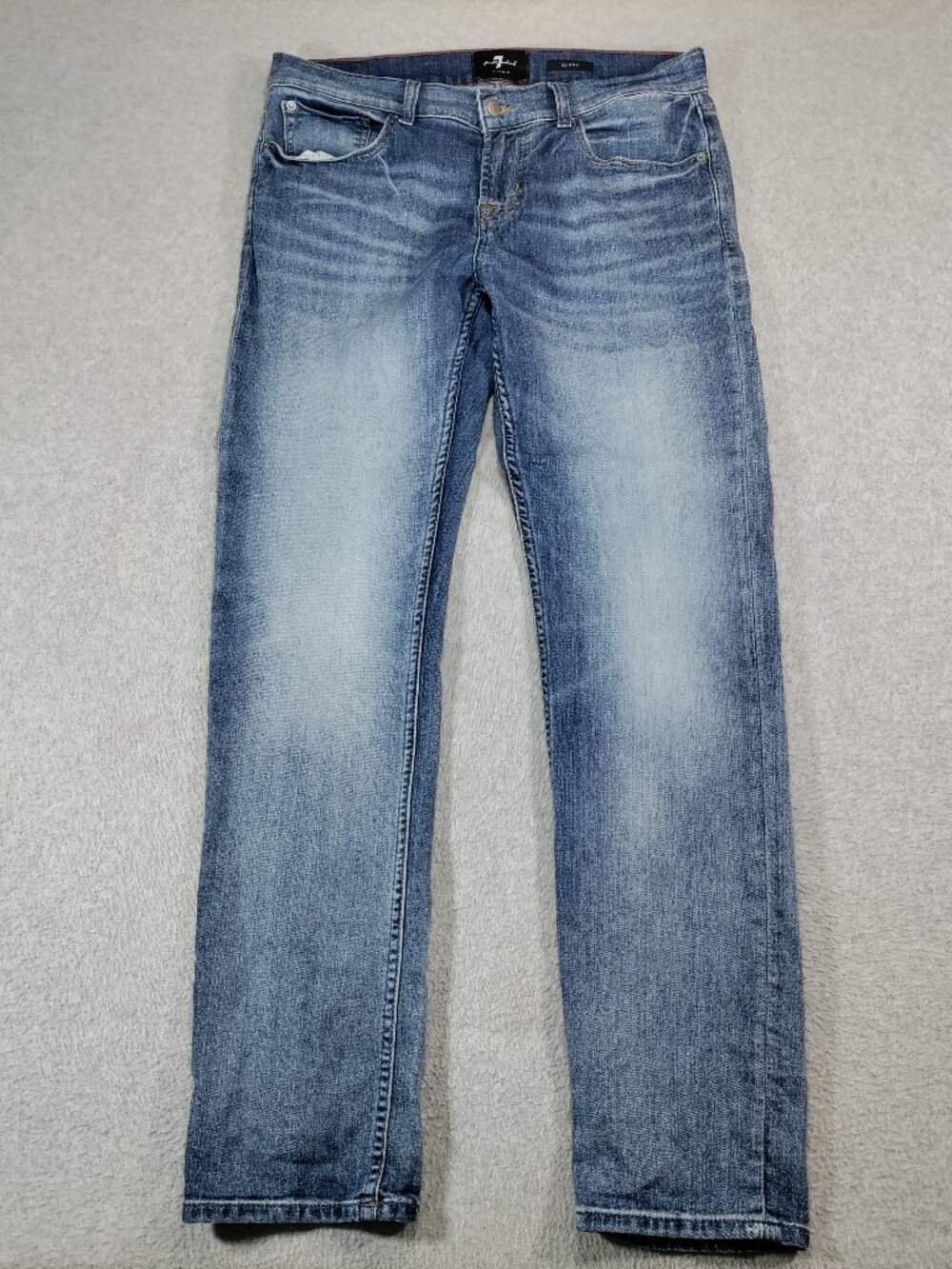 7 For All Mankind Mens 34 Slimmy Coachella Airweft Jeans Light Wash